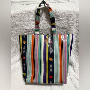 Consuela Large Basic Striped Multicolor Tote Bag